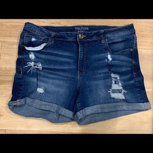 Women’s Plus Maurices Blue-Jean Shorts 18